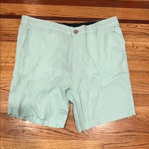 Daniel Hechter Light Green Flat Front Shorts